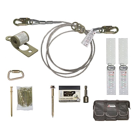 Super Anchor Safety 20ft 5 Degree Horizontal Lifeline System 1321